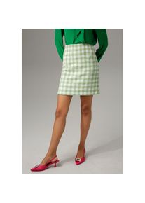 Aniston CASUAL Minirock, im schickem Karo-Dessin - NEUE KOLLEKTION gr&uuml;n 46 gr&uuml;n-wollwei&szlig;-kariert Damenrock in Jacquard-Qualit&auml;t