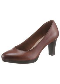 Tamaris Pumps &raquo;Zealot&laquo;, in klassischer Linie braun 39 cognac Obermaterial aus feinem Leder