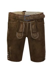 Marjo Lederhose, (2 tlg., mit G&uuml;rtel), Herren, mit G&uuml;rtel braun 54 N-Gr