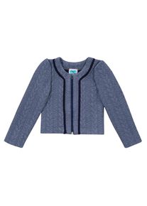 Turi Landhaus Sweatjacke, Kinder, mit Zopfmuster blau 110 Kurze Form