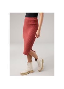 Tamaris Strickrock, aus Rippe - NEUE KOLLEKTION rot 44 rostrot-melange Sch&ouml;ner Strickrock von Tamaris