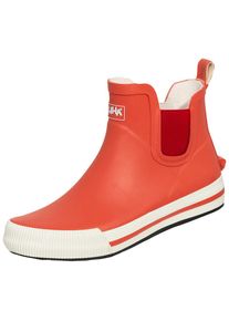 SALIHA Gummistiefel &raquo;Damen-Halbstiefel Momo lachsrot/wei&szlig;&laquo; orange 36 lachsrot-wei&szlig; Anziehhilfe