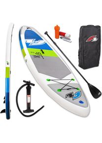 F 2 F2 Inflatable SUP-Board &raquo;Line Up SMO blue mit Alupaddel&laquo;, (Set, 5 tlg.), Stand Up Paddling blau