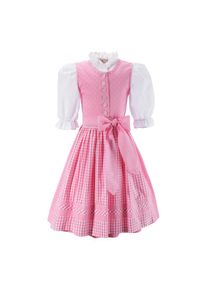 Turi Landhaus Dirndl, (3 tlg.) rosa 128 N-Gr mit traditionellem Muster