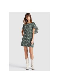 Khujo Blusenkleid &raquo;Kleid TESSY&laquo;, aus Viskose mit R&uuml;ckenausschnitt gr&uuml;n XL Normalgr&ouml;&szlig;en gr&uuml;n-gemustert Regular Fit