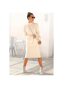 Lascana Strickrock beige 36 hellbeige Strickrock mit elastischem B&uuml;ndchen