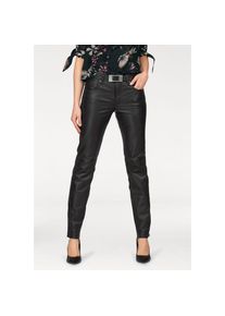 Laura Scott Lederhose, mit Teilungsnaht &uuml;berm Knie schwarz 38 N-Gr Hosen