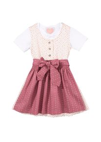 Turi Landhaus Dirndl, (3 tlg.), Kinder, mit Kn&ouml;pfen in Blumenoptik lila 68 N-Gr beere Angenehme Baumwollqualit&auml;t