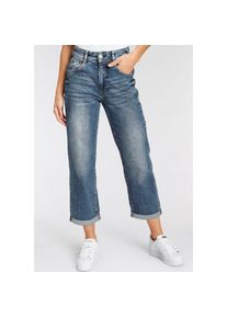 Herrlicher High-waist-Jeans &raquo;GILA HI TAP&laquo;, Pre-Consumer Recycled Cotton blau 28 N-Gr retro marvel 869 High-Waist-Stretchjeans ""Gila HI Tap"" von...