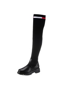 Tommy Jeans Overkneestiefel &raquo;KNIT OVERKNEE BOOT&laquo;, mit XS Schaft schwarz 40 Modischer Stiefel zum Schlupfen