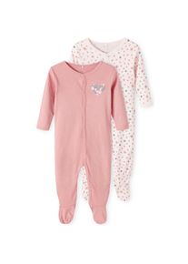 name it Schlafoverall &raquo;NBFNIGHTSUIT 2P W/F ROSETTE FLOWER&laquo; rosa 62 N-Gr rosa-wei&szlig; gemustert 2er Pack Schlafoveralls von name it f&uuml;r M&auml;dchen