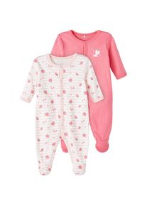 name it Schlafoverall &raquo;NBFNIGHTSUIT 2P W/F STRAWBERRY NOOS&laquo;, (Packung, 2 tlg.) rosa 62 N-Gr Camellia Rose 2er Pack Schlafoveralls von name it f&uuml;r...