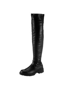 Guess Overkneestiefel &raquo;LUDO&laquo;, mit kurzem Rei&szlig;verschluss, XS Schaft schwarz 36 Modischer Overknee-Stiefel mit Profillaufsohle