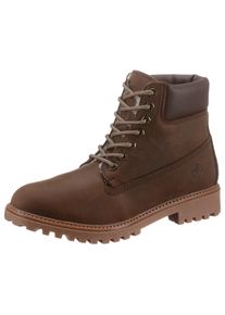 Lumberjack Schn&uuml;rstiefel, mit Warmfutter braun 40 braun-used Robuster Stiefel im Hiking Look, zum Schn&uuml;ren