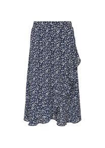 Only Wickelrock &raquo;ONLCARLY FLOUNCE LONG SKIRT&laquo; blau XXL night sky w. cloud dancer flower Midirock von Only