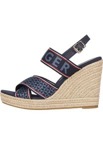 Tommy Hilfiger High-Heel-Sandalette &raquo;TOMMY WEBBING HIGH WEDGE SANDAL&laquo;, mit vestellbarer Schnalle blau 41 dunkelblau High Heel-Sandalette mit...