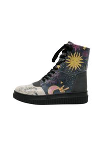 DOGO Stiefel &raquo;And Wonders How It All Turns Out&laquo;, Vegan bunt 39 Blau Handgefertigt