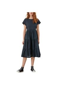 s.Oliver Jerseykleid, mit zarten Volants blau 44 N-Gr navy Sommerkleid von s.Oliver