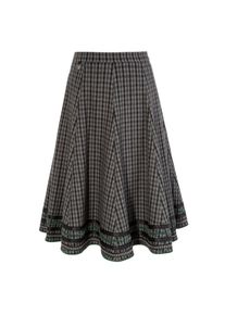 Hammerschmid Trachtenrock, Damen, weit schwingend grau 36 Hochwertiger karierter Wollrock leicht schwingend