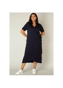 Base Level Curvy Wickelkleid &raquo;Abbie&laquo;, Weich flie&szlig;ende Viskose-Mischqualit&auml;t blau 44 N-Gr navy dark blue Wickelkleid Abbie von BASE-LEVEL-CURVY