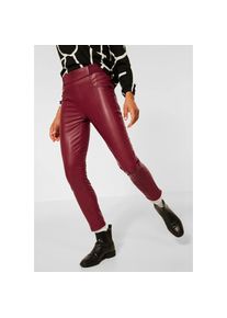 Street One Lederimitathose &raquo;Style Hope&laquo;, in Leder Optik rot 40 L&auml;nge 28 dark full red Hose mit 7/8 Beinl&auml;nge von Street One