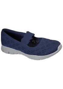 Skechers Ballerina &raquo;SEAGER SIMPLE THINGS&laquo;, mit elastischem Riemchen blau 41 navy In veganer Verarbeitung