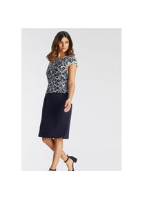 select! By Hermann Lange Cocktailkleid, mit verspielten &Auml;rmeln wei&szlig; 44 N-Gr marine-offwhite Cocktailkleid mit floraler Stickereispitze von Select...