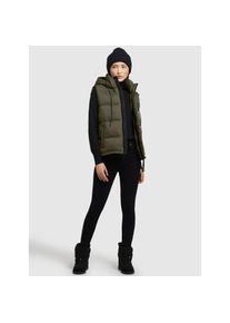 Khujo Steppweste &raquo;Weste EDEN MATT&laquo; gr&uuml;n XL Khaki gr&uuml;n Zwei-Wege-Rei&szlig;verschluss und Magnetknopfleiste