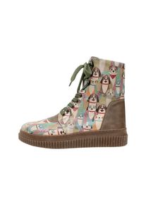 DOGO Stiefel &raquo;Best Friends Forever&laquo;, Vegan bunt 38 Braun Handgefertigt