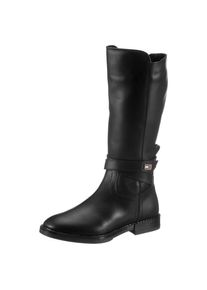 Tommy Hilfiger Stiefel &raquo;BOOT TOBACCO&laquo;, mit seitlichem Logo schwarz 34 Modischer Stiefel mit Innenrei&szlig;verschluss