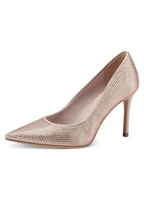 Tamaris High-Heel-Pumps, in eleganter spitzer Form rosegold 37 hellrosa Femininer Pumps mit Allover-Glitzersteinchen