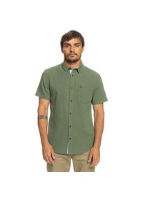 Quiksilver Kurzarmhemd &raquo;Time Box&laquo; gr&uuml;n M US-Gr&ouml;&szlig;en Four Leaf Clover Stoff: Popeline-Baumwollstoff