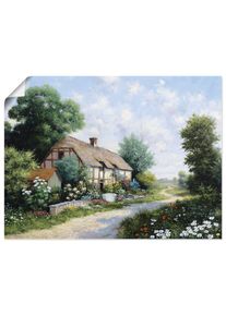 Artland Wandbild &raquo;Das Landhaus&laquo;, Geb&auml;ude, (1 St.), als Leinwandbild, Wandaufkleber oder Poster in versch. Gr&ouml;&szlig;en gr&uuml;n