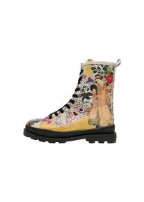 DOGO Winterboots &raquo;Spring Embroidery&laquo;, Vegan gelb 40 Handgefertigt