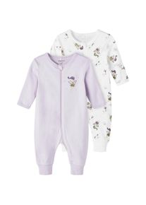 name it Schlafoverall &raquo;NBFNIGHTSUIT 2P ZIP ORCHID FAIRY&laquo;, (Packung, 2 tlg.) lila 104 N-Gr wei&szlig; flieder 2er Pack Schlafanz&uuml;ge von name it f&uuml;r M&auml;dchen