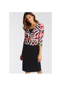 select! By Hermann Lange Cocktailkleid, mit gemustertem Ober- und unifarbenen Rockteil bunt 50 N-Gr marine-koralle Jerseykleid von Select By...