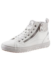 Mustang Shoes Sneaker, mit bedrucktem Fellimitat-Kragen wei&szlig; 39 High Top Sneaker mit Animal-Print