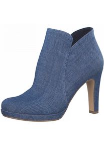 Tamaris High-Heel-Stiefelette, im coolen Jeans-Look blau 39 jeans In abgerundeter Form und Rei&szlig;verschluss an der Innenseite