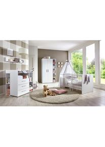 BMG M&Ouml;BEL Babyzimmer-Komplettset &raquo;Luis&laquo;, (Set, 6 St., Bett + Wickelkommode + 2-trg. Schrank + Unterstellregal (Set 2-tlg.), Bett + Wickelkommode +...