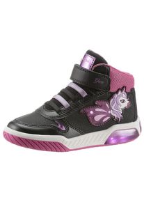 Geox Sneaker &raquo;J Inek Girl Blinkschuh&laquo;, mit Klettverschluss lila 27 schwarz-pink Cooler High Top Sneaker mit Einhorn-Motiv