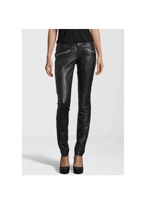 Gipsy Lederhose &raquo;ZIPPA&laquo;, aus softem Glattleder schwarz XS/34 N-Gr