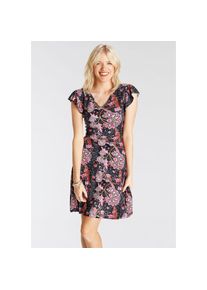 Boysen's BOYSEN'S Jerseykleid, Fl&uuml;gel&auml;rmel NEUE KOLLEKTION rosa 38 N-Gr schwarz, rose, wei&szlig; S&uuml;&szlig;es Sommerkleid von Boysens