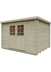 Kiehn-Holz Gartenhaus &raquo;Hummelsee 3&laquo; beige natur