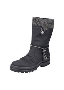 Rieker Winterstiefel, mit Strickschaft grau 40 schwarz-anthrazit Mit wasserabweisender TEX-Membran