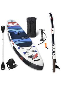 F 2 F2 SUP-Board &raquo;Open Water mit Sitz + Wendepaddel&laquo;, (mit Paddel und Sitz), Stand Up Paddling blau