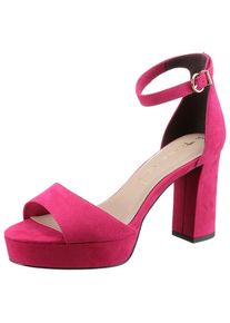 Tamaris High-Heel-Sandalette, mit verstellbarem Riemchen pink 39 fuchsia Elegantes Modell mit Fesselriemchen