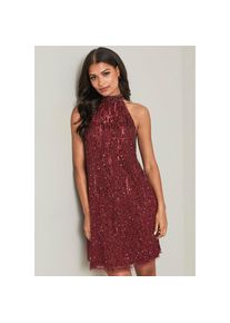 Lipsy Cocktailkleid, mit Pailletten rot 38 N-Gr bordeaux Feminines Kleid mit Pailletten von Lipsy