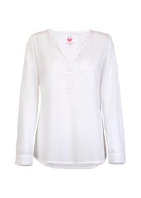 LIEBLINGSST&Uuml;CK LIEBLINGSST&Uuml;CK Schlupfbluse &raquo;Bluse mit R&uuml;schen am Ausschnitt&laquo;, mit abgerundetem Saum wei&szlig; 4XL (48) white Langarmbluse von Lieblingsst&uuml;ck