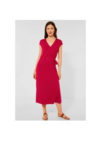 Street One Jerseykleid, Wickelkleid in Midil&auml;nge, unifarben rot 44 N-Gr cherryred Wickelkleid in Midil&auml;nge von Street One