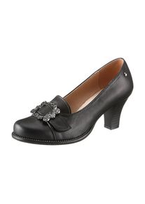 Andrea Conti Pumps, Damen, mit Schnalle schwarz 38 Trachtenschuh passend zu jedem Dirndl